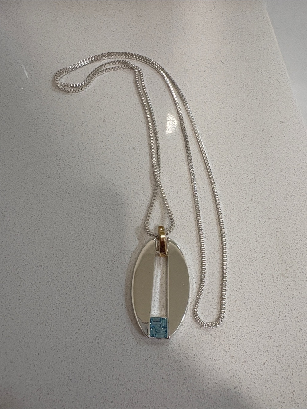 Givenchy Vintage 1978 Two Tone Long Aqua Necklace—STUNNING!! Like New! Signed